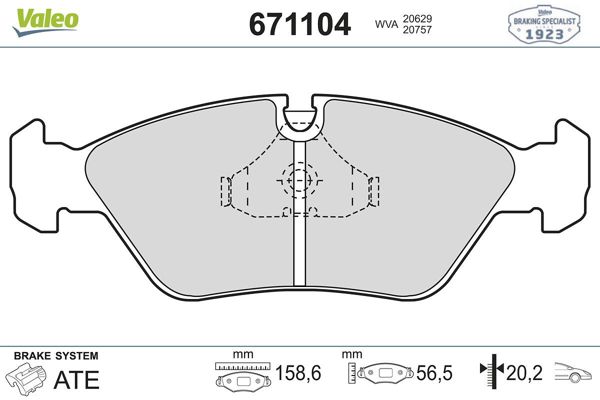 VALEO 671104 | Fren Balatası Ön BMW F20-F22-F23