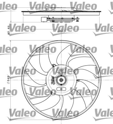 VALEO 696349 | Fan Motoru-350 mm 200W Audi A4 08-15 A5 10-16 A6 11-14