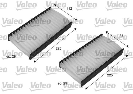 VALEO 698735 | Filtre Polen-(Honda Civic 01 / 06 / Hrv 99 / 06 / CRV 02 / 06) Çiftli