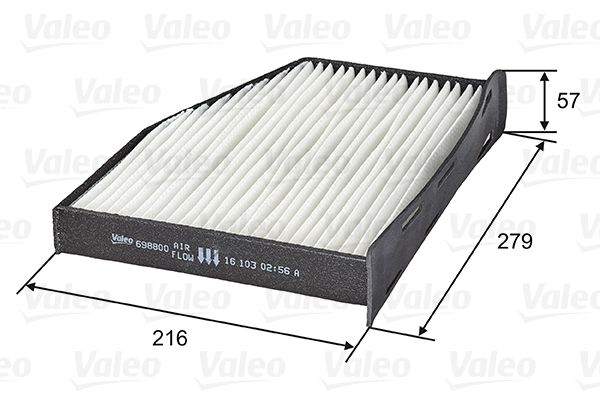 VALEO 698800 | Polen Filtresi Golf V 04 > Jetta III 06 > Passat 10 > Tiguan 07 > Caddy III 04 > Touran 03 > A3 03 > Q3 13 >