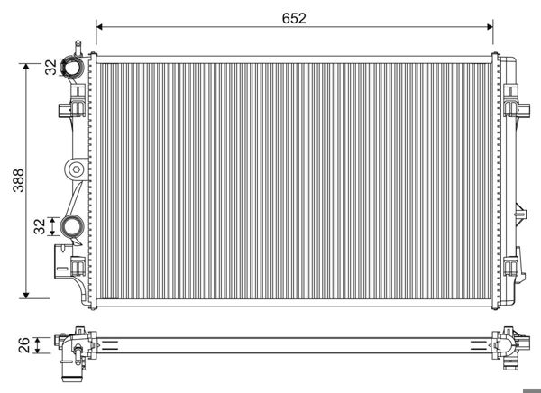 VALEO 701331 | Su Radyatörü 65293