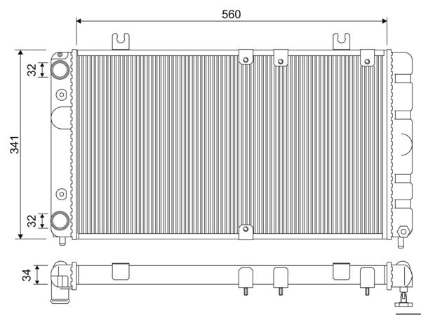 VALEO 701334 | Radyatör Lada Kalına