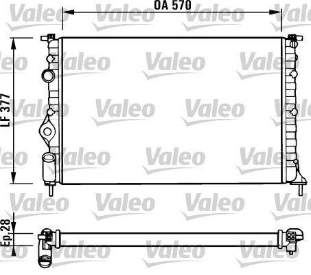 VALEO 731379 | Radyatör 99 > Megane.I 2.0İ-1.9Dti-Ac **
