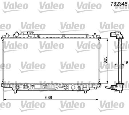 VALEO 732345 | Motor Su Radyatörü Mazda 323 1994-1998 Otomatik