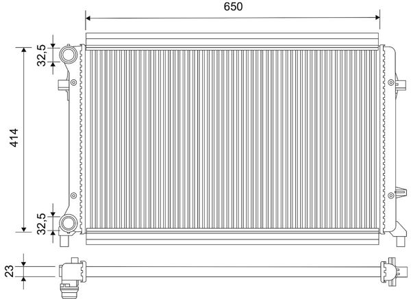 VALEO 732523 | Radyatör (Renault Kangoo / Clio 98 -)