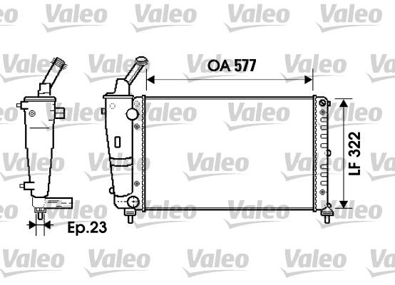 VALEO 734237 | Radyatör Lancıa Ypsılon 1.2 İ 1.2 İ 16V (Ac -) (00 / 03)