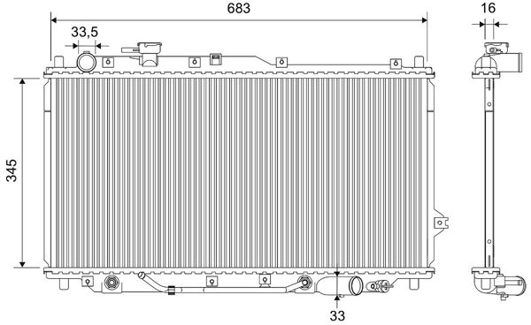 VALEO 734265 | Radyatör Kia Shuma