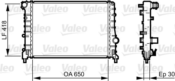 VALEO 734283 | Radyatör Alfa Romeo