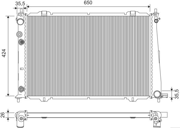 VALEO 734408 | Radyatör 98-08 Starex 2.5Td