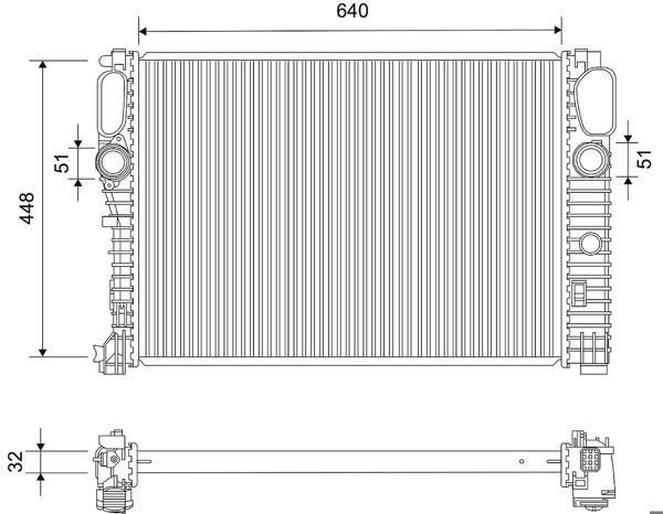 VALEO 735120 | Radyatör 04-Golf.V-Caddy-Jtta-Psst-Touran 1.6-1.9-2.0 FSI- TDI +-Ac