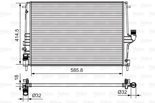 VALEO 735635 | Radyatör 06-Logan-Duster 1.5 DCI + Ac