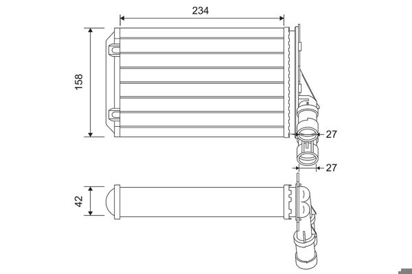 VALEO 812044 | Kalorifer Radyatörü (Peugeot 306 / Citroen Xsantıa Xsara Zx)