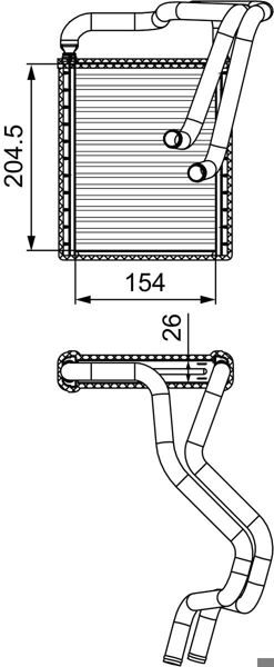 VALEO 812430 | Kalorifer Radyatörü-(Hyundai i30 08 / 11 / Kia Ceed 07 / 11)