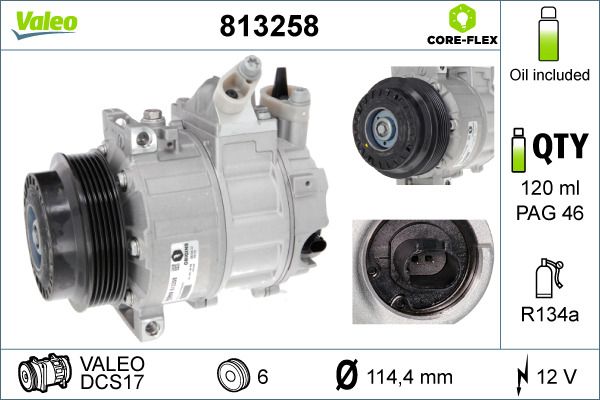 VALEO 813258 | Klima Kompresörü W204 07-14 S204 07-14 C204 11-W212 09-15 C207 09-16