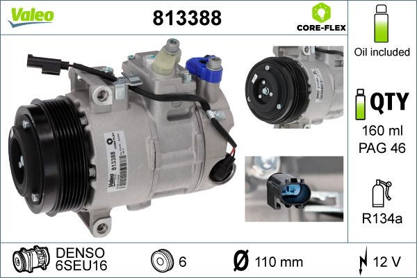 VALEO 813388 | Klima Kompresörü (Mercedes W204-212 / M274-651)