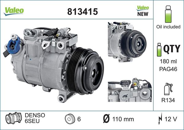 VALEO 813415 | BMW E87-E90 N47 Klima Kompresörü 64526987862