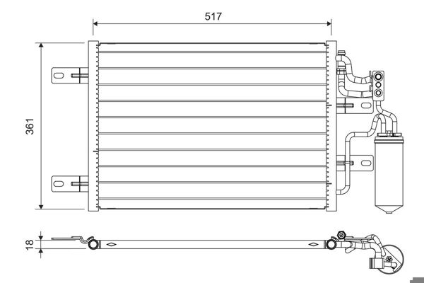 VALEO 814014 | Kondanser (Opel Meriva 1.7 CDTI 09.03-05.10)