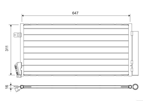 VALEO 814377 | Klima Radyatörü-Kondansatör (Fiat Doblo 1.4\1.3Jtd\1.6Jtd\2.0Jtd 10 -)