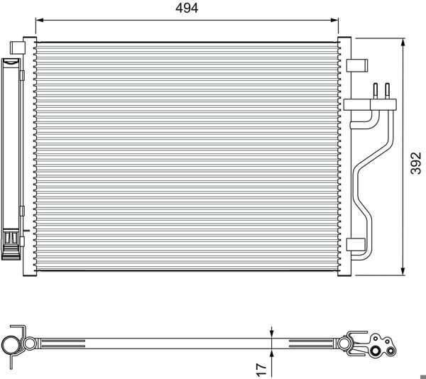VALEO 814396 | Klima Radyatörü Kia Sportage 2.0 CRDI Hyundai Ix35 2.0 CRDI 10-/
