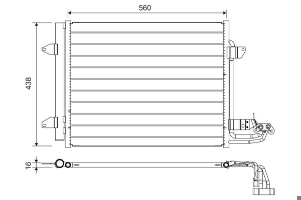VALEO 817806 | Klima Radyatörü (Kondenser) 04-Caddy-Touran