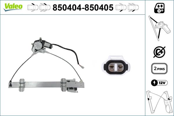 VALEO 850404 | Cam Krıkosu Ön Sol-(Suzuki Grand-Vitara 98 / 05 Elektrikli Tip-Motorlu)