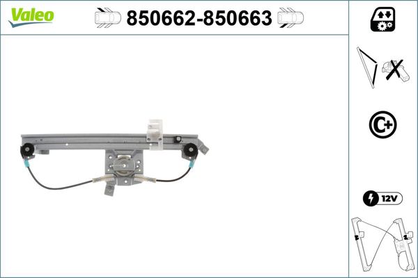 VALEO 850662 | Cam Mekanizması Arka Sol (Renault Scenic II-Grand Scenic II 03 -)