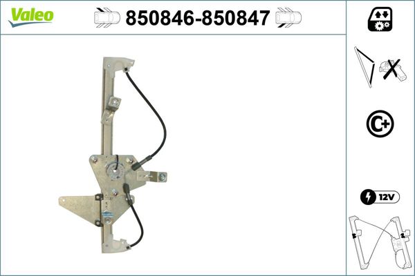 VALEO 850846 | Cam Mekanizması Arka Sol (Peugeot 308 07 -)