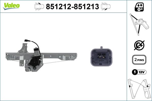 VALEO 851212 | Cam Mekanizması (On) (Sol) Peugeot 208 (2 / 2012 /)