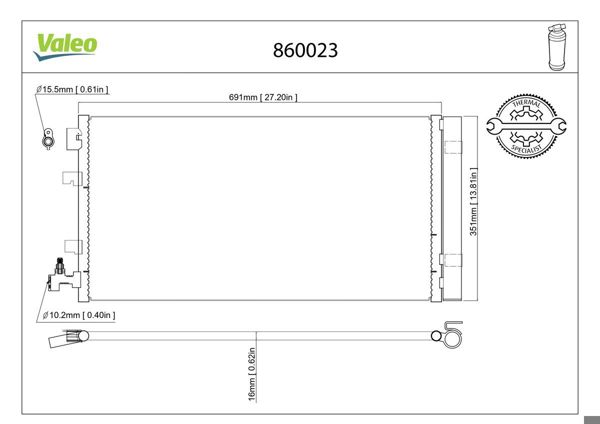 VALEO 860023 | Klima Radyatörü