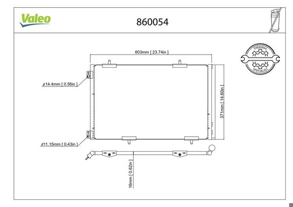 VALEO 860054 | Klima Radyatörü