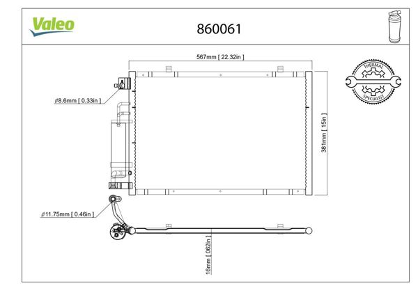 VALEO 860061 | Klima Radyatörü Ford Fiesta VI 1.4 TDCI A-T / M-T 2008-2012)