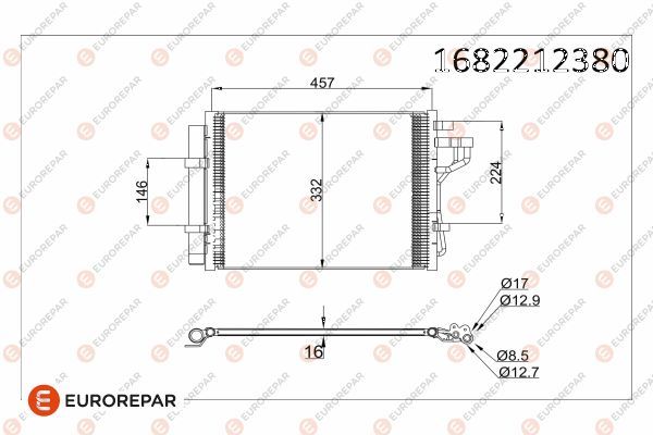 EUROREPAR 1682212380 | Klima Radyatörü