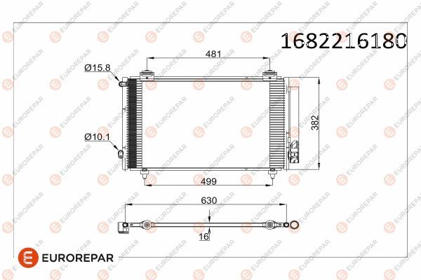 EUROREPAR 1682216180 | Radyatör 97-00