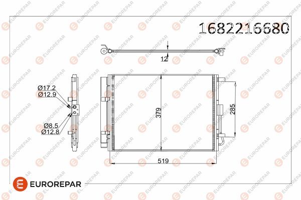 EUROREPAR 1682216680 | Klima Radyatörü