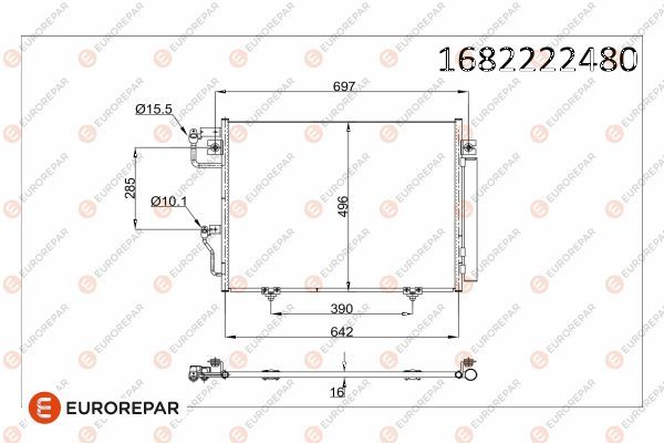 EUROREPAR 1682222480 | Radyatör