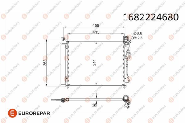 EUROREPAR 1682224680 | Klima Radyatörü Picanto Bm 2004-2011