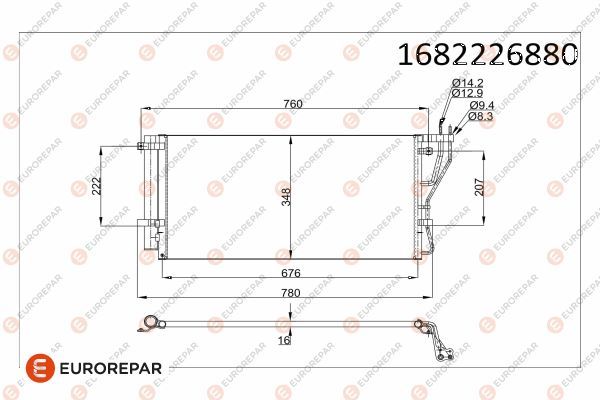 EUROREPAR 1682226880 | Klima Radyatörü