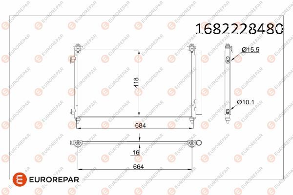 EUROREPAR 1682228480 | Radyatör