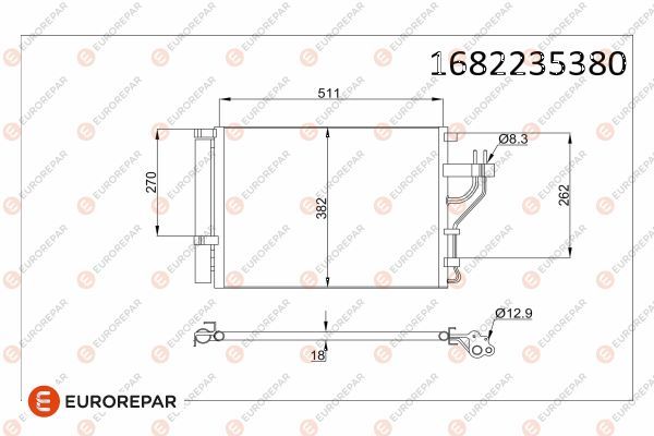 EUROREPAR 1682235380 | Klima Radyatörü