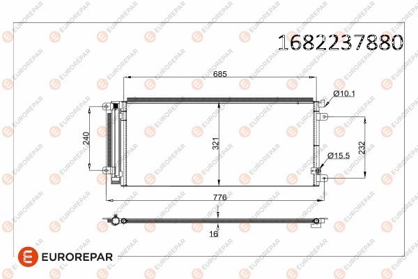 EUROREPAR 1682237880 | Radyatör