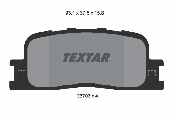 TEXTAR 2370201 | Fren Balatası Camry 01-06 Arka