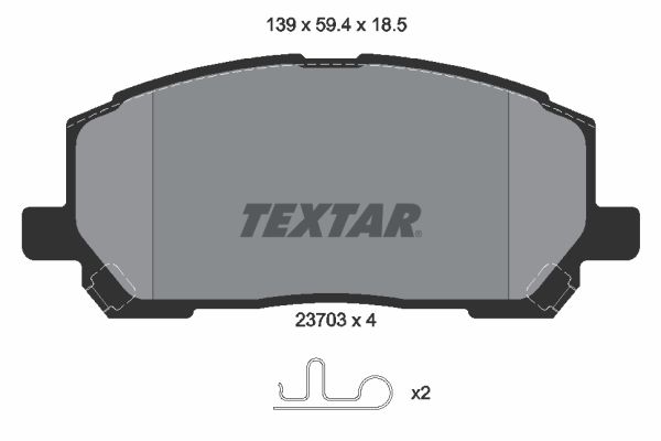 TEXTAR 2370301 | Fren Balatası Rx300 98-03 Ön
