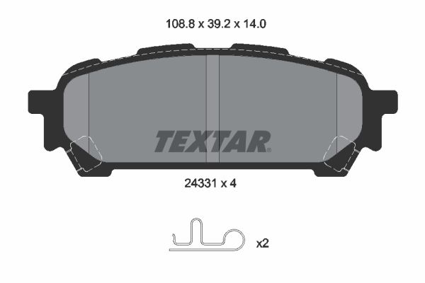 TEXTAR 2433101 | Fren Balatası Impreza 2.5 01-05 Arka