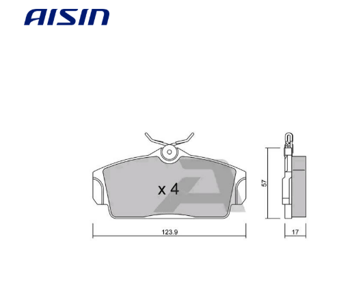AISIN BPNI1913 | Fren Balatası Almera Primera ABS 00 > Ön