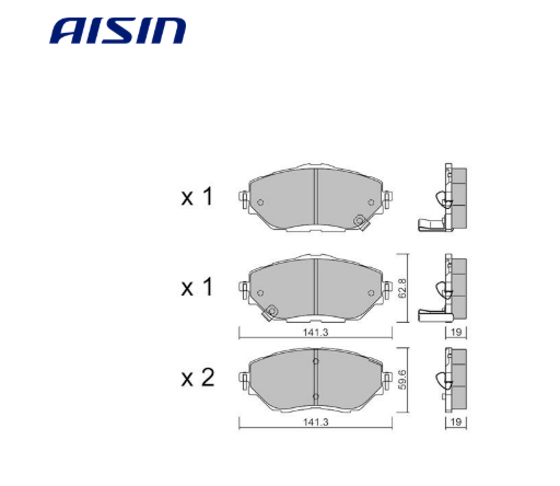 AISIN BPTO1027 | Fren Balatası C-Hr 1.2T 1.8Hbrt 16 > Ön