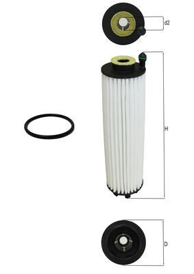 MAHLE OX1366D | Yağ Filtresi Mercedes M254 M256 C Klasse (W206 S206) Glc (X254)