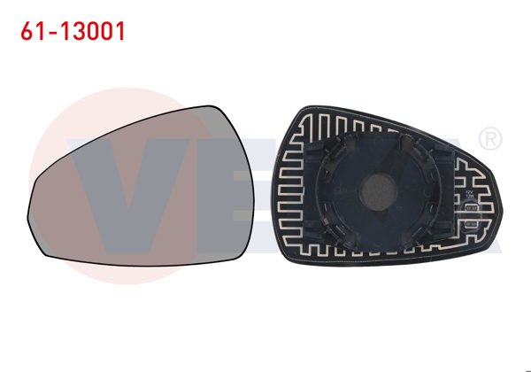 VEKA 61-13001 | Ayna Camı Sol Isıtmalı Asferık Audi A3 2013-2017