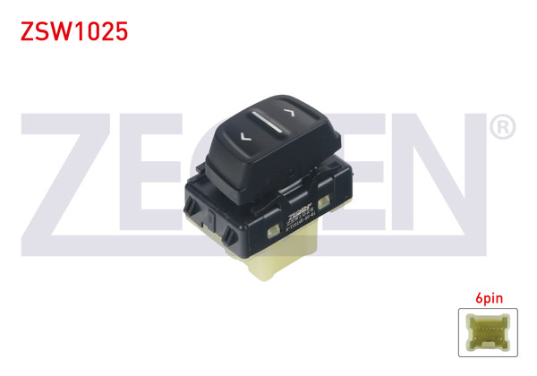 ZEGEN ZSW1025 | Cam Açma Anahtarı Tekli Turuncu Işık 6 Pin Dacia Sandero II-Logan II 2013-/ Renault Symbol III 2012 -
