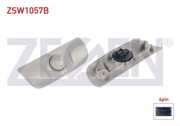 ZEGEN ZSW1057B | Sunroof Anahtarı Çerçeveli 6 Pin Renault Megane II-Laguna II-Scenic II 2001-2009