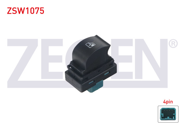 ZEGEN ZSW1075 | Cam Açma Anahtarı Tekli Turuncu Işık 4 Pin Fiorino-Bipper-Nemo-Ducato-Boxer III-Jumper III 2007 -